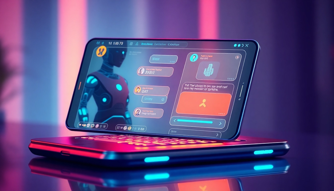 Engaging NSFW AI chatbot interface showcasing realistic interaction with AI characters.