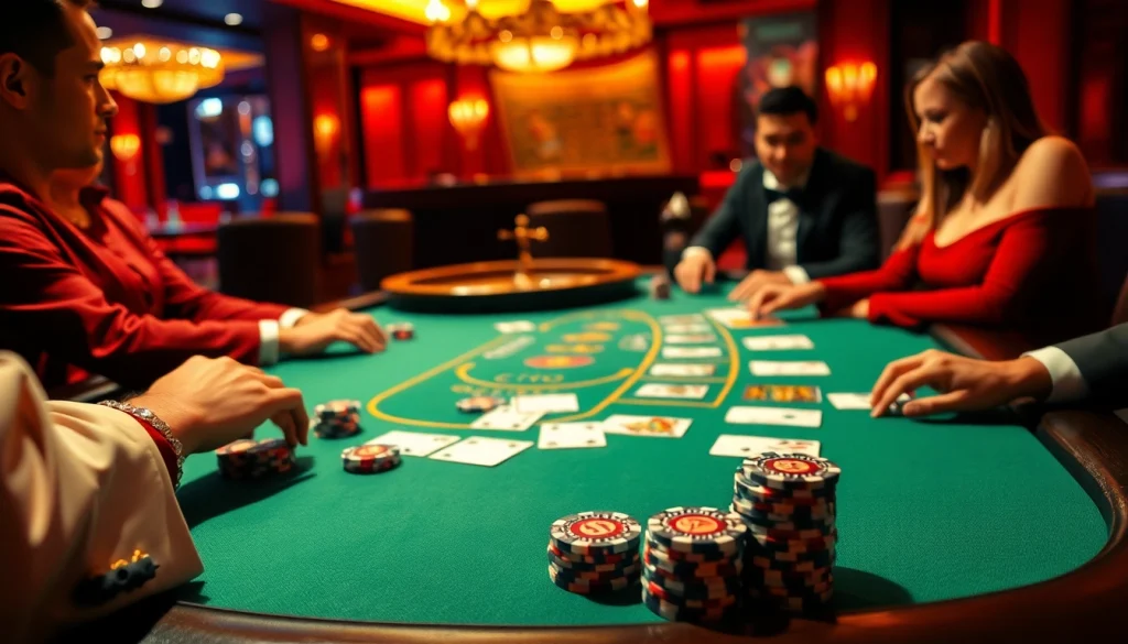 Feeling the excitement of BK8 เว็บตรง at a luxurious poker table with chips and cards.