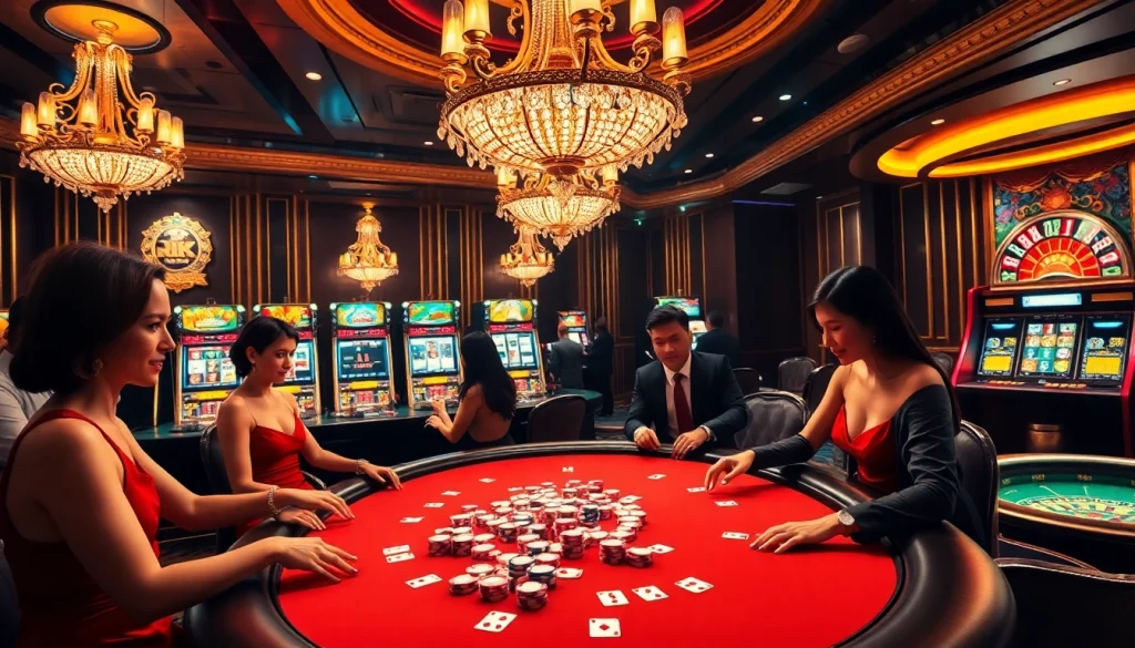 Experience high stakes at a rik vip gaming table with poker chips and cards in an upscale casino.
