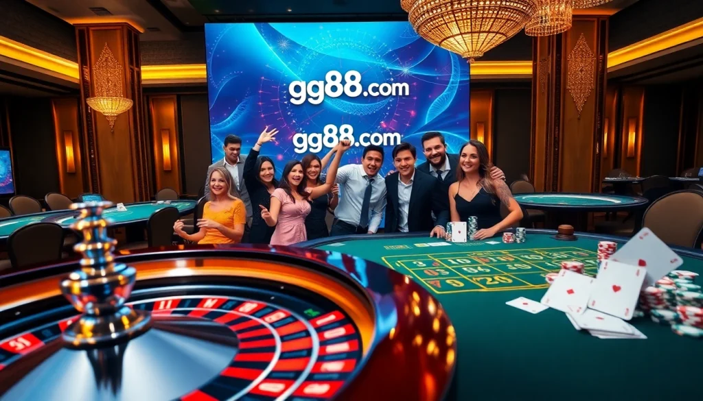 Experience thrilling casino action at gg88.com with vibrant gaming tables, roulette, and poker.