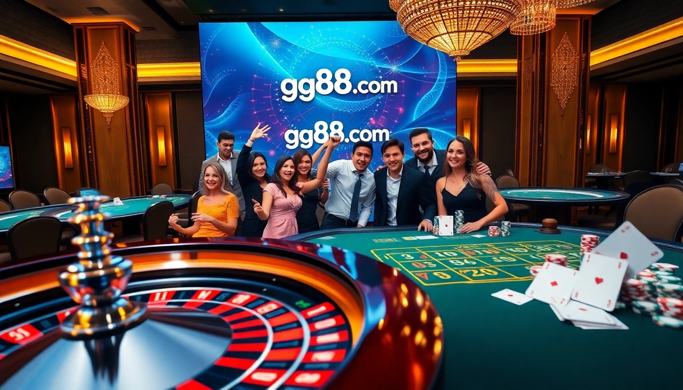 Experience thrilling casino action at gg88.com with vibrant gaming tables, roulette, and poker.