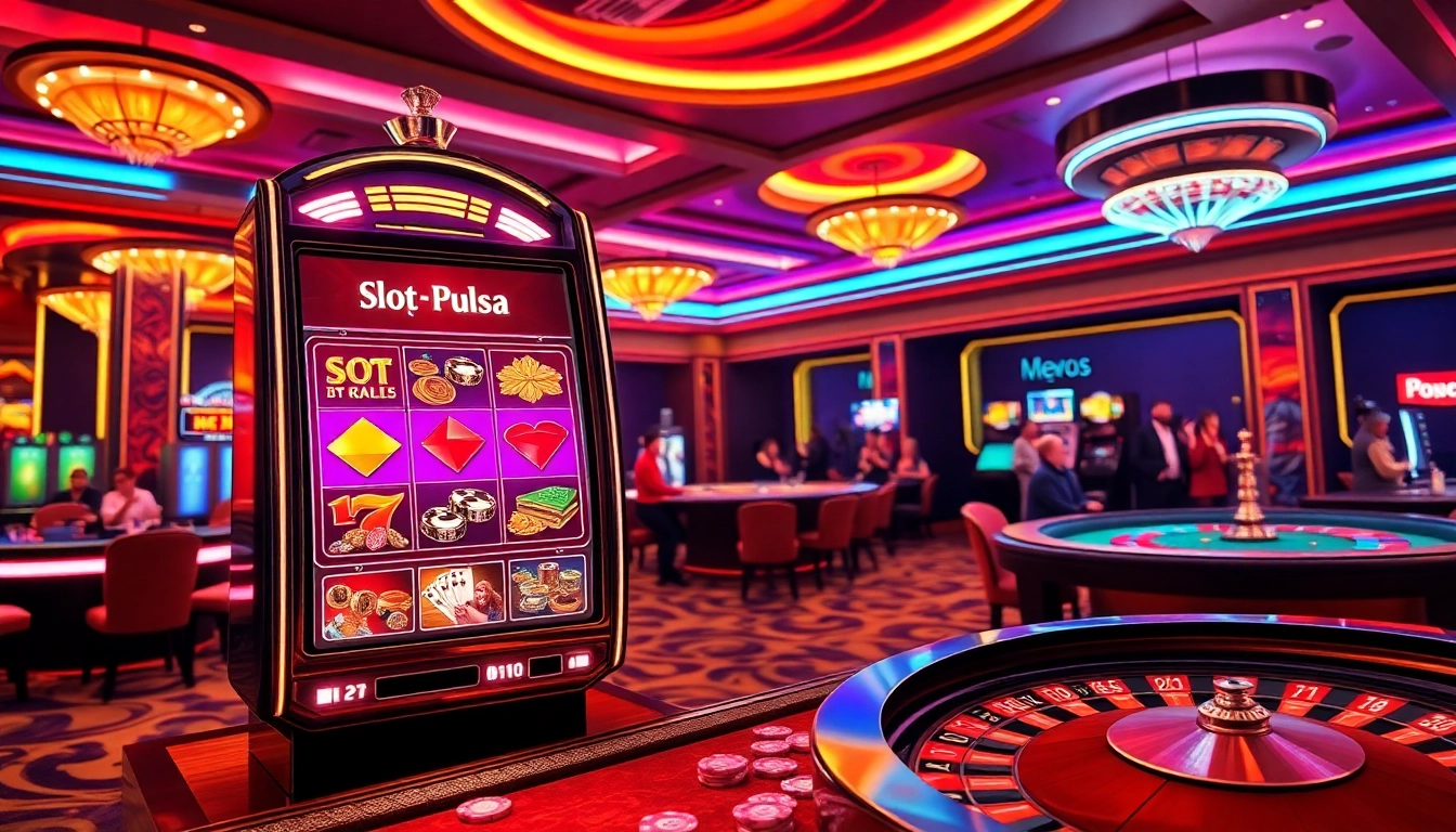 Rasakan sensasi slot depo pulsa dengan suasana kasino yang penuh warna, kemewahan, dan kemenangan para pemain.