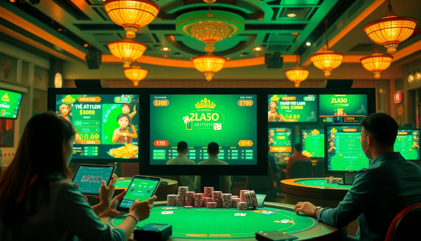 Exciting online card game experience at topgamebaidoithuong.mx featuring Tiến Lên and Baccarat.