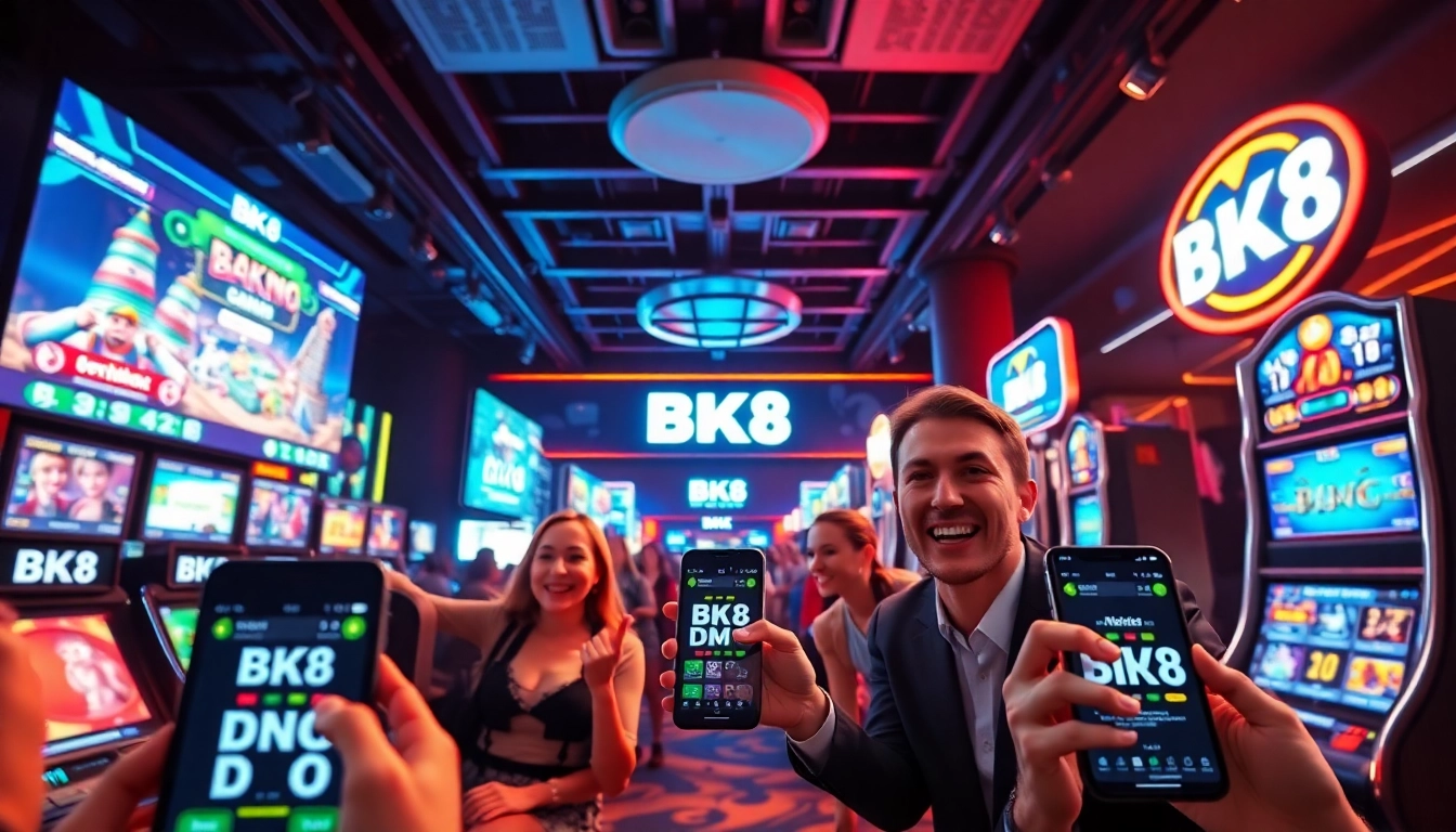 Experience the thrill of bk860s.com in a modern online casino setting with players engaged in exciting games.