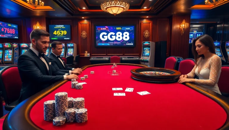 Engage with GG88's thrilling online gambling experience featuring luxurious poker gameplay and exciting gaming options.