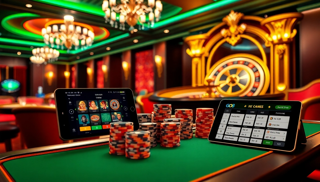 Experience GO8 thrills with luxury gaming and vibrant casino visuals.