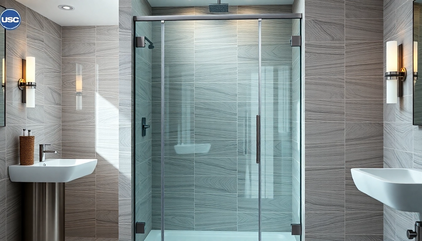 Showcasing a sleek shower screen door in a modern bathroom environment.