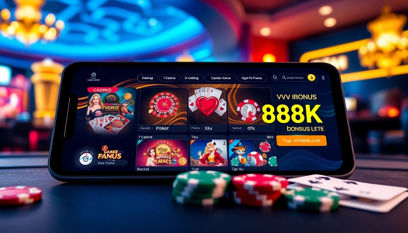 Engaging online betting interface showcasing vvvwin88.live games and promotions.