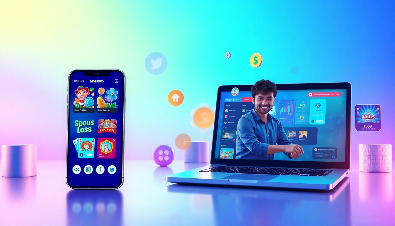 MM88 online gaming experience with diverse games on multiple devices, showcasing security and user-friendliness.