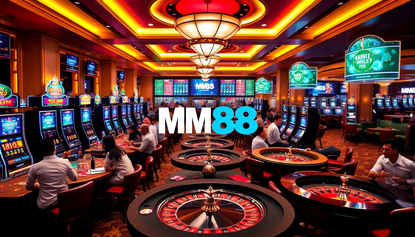 Experience the thrill of MM88 as players bet at lively casino tables.