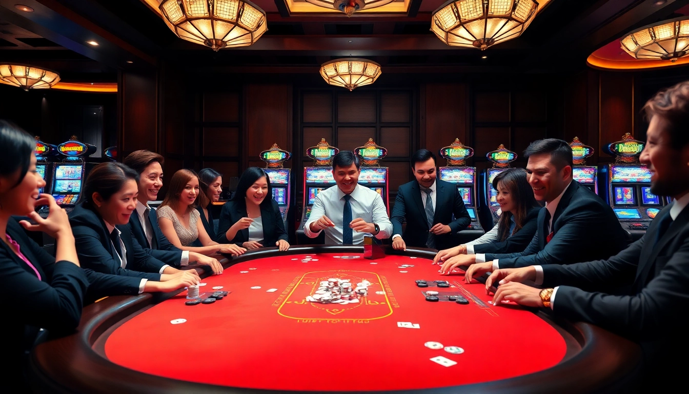 Experience high-stakes excitement at NK88 with vibrant poker gameplay and luxury casino elements.