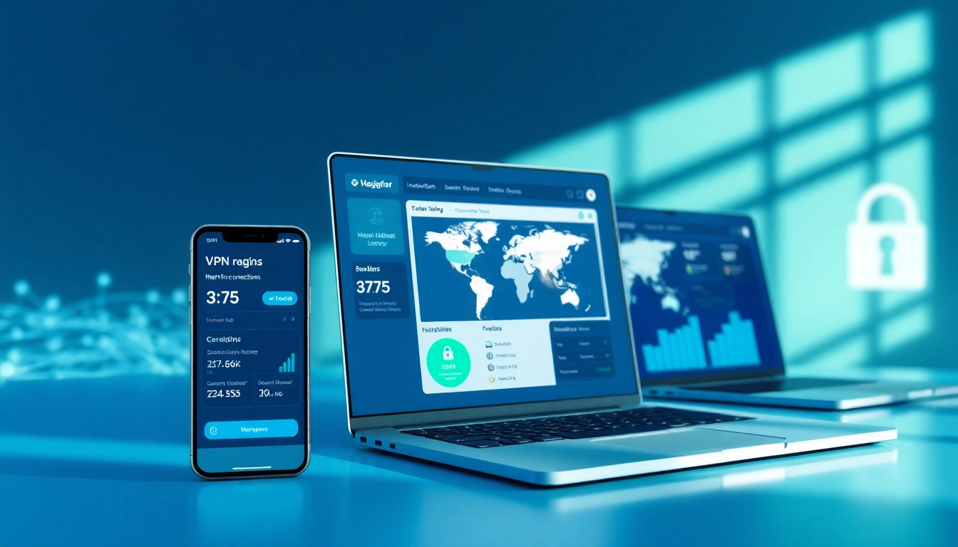 展示现代设计与安全特性的快连 VPN 应用界面。