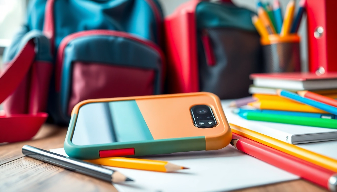 Funktionale Handytasche Schule, bunt und praktisch, ideal für den Schulalltag.