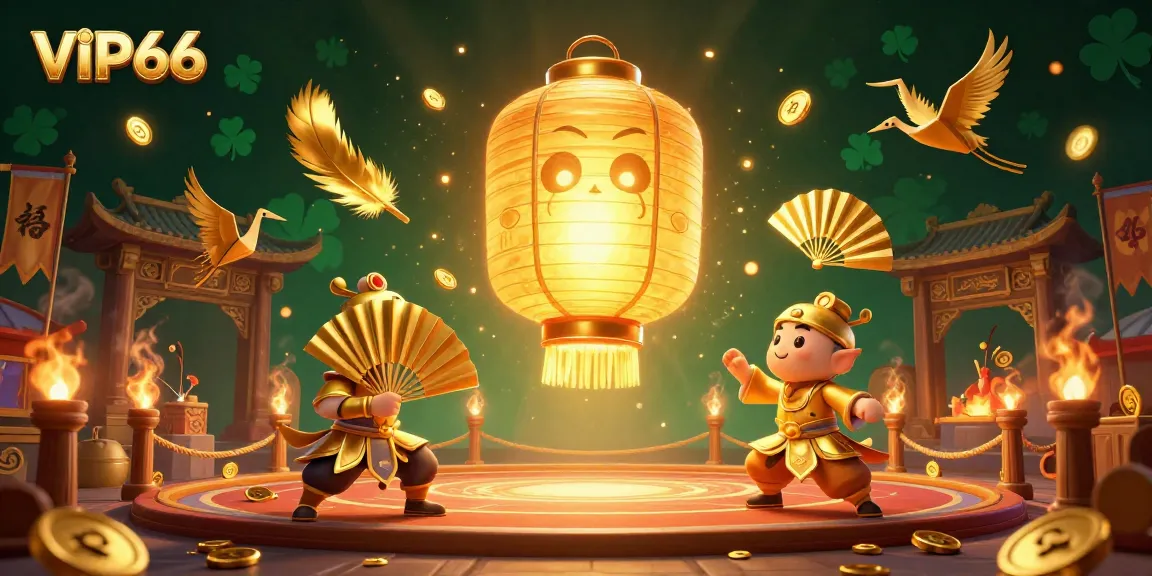 Experience VIP66's thrilling casino atmosphere with vibrant characters and elements from the night market.