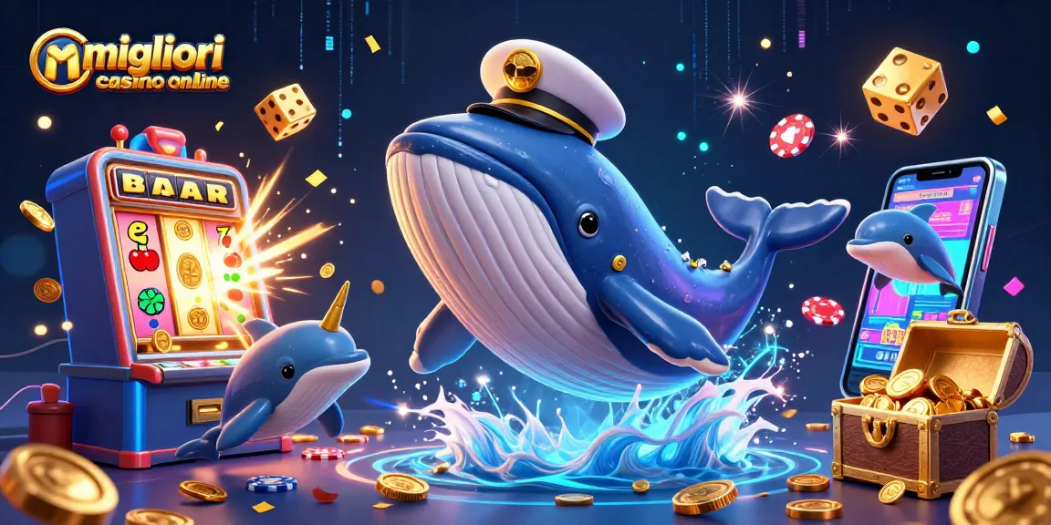 Scopri i migliori casino online mentre giochi con un gigantesco tricheco e simboli di slot che esplodono in monete.