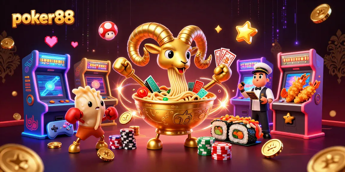Experience poker88 action with vibrant characters and casino elements in a dynamic illustration.