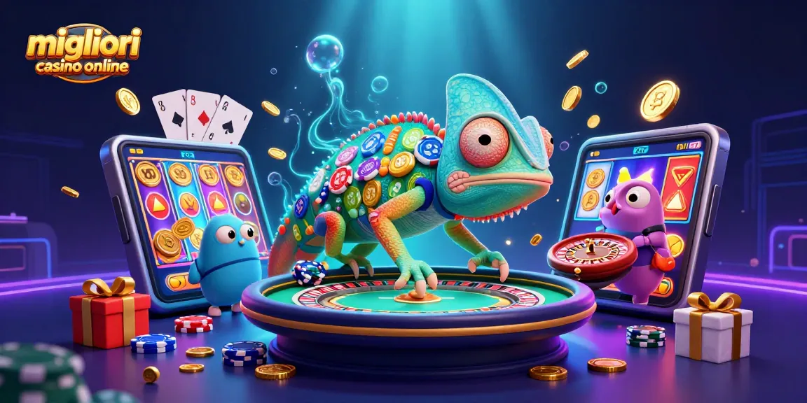 Gioca ai migliori casino online con il camaleonte proprietario e le slot lucenti.