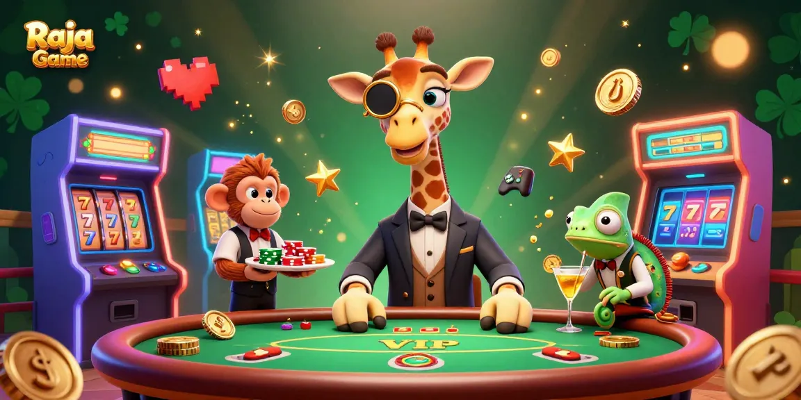 Play exciting games on Raja Game with vibrant visuals and colorful gambling-themed elements.